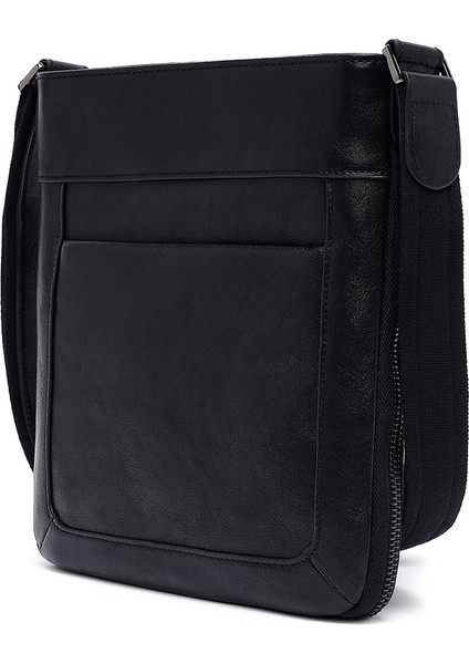 Erkek Siyah Uzun Askılı Deri Postacı Çantası 25SBD3017FT indirimleri