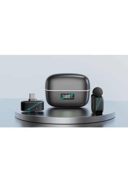 Type-C Kablosuz Yaka Mikrofonu – 3 Kademeli Gürültü Azaltma, 20M Menzil, Düşük Gecikme ≤30MS, Dijital Mikrofon, Canlı Yayın ve Röportaj Için Uyumlu | SX35 Mini indirimleri