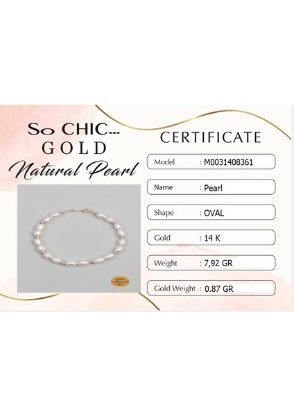 Doğal Inci Ihtişamı 14 Ayar Sarı Altın Kolye fiyatları