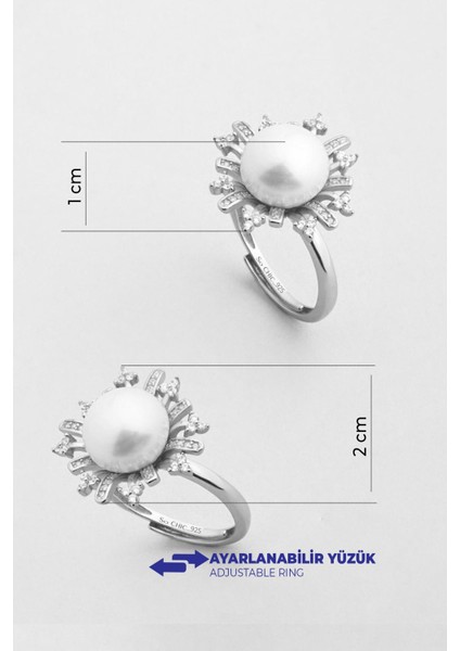 Rönesans 18 Ayar Beyaz Altın Kaplama Ayarlanabilir Gümüş Yüzük modelleri