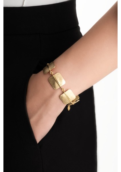 Mistik Vaha 18 Ayar Sarı Altın Kaplama 20 cm Gümüş Tasarım Bileklik fiyatları