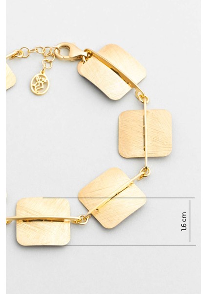 Mistik Vaha 18 Ayar Sarı Altın Kaplama 20 cm Gümüş Tasarım Bileklik modelleri