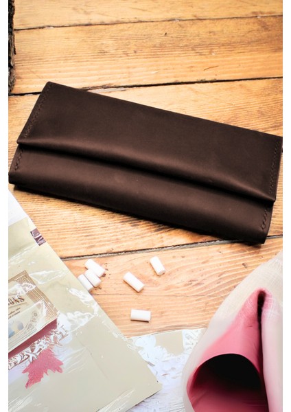 Gerçek Deri Tütün Çantası Italyan Dikiş Tütünlük Tabaka modelleri