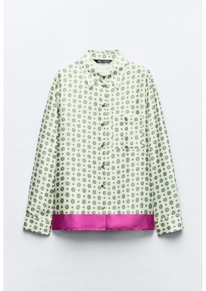 Allbucks Zara, Desenli Saten Gömlek ABZRA0051 modelleri