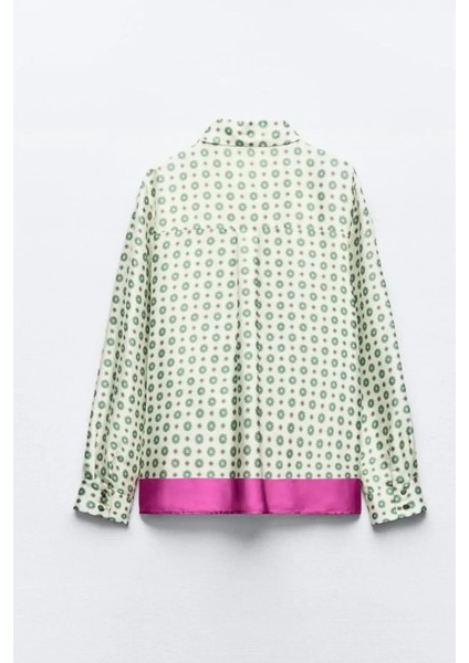 Allbucks Zara, Desenli Saten Gömlek ABZRA0051 fırsatları
