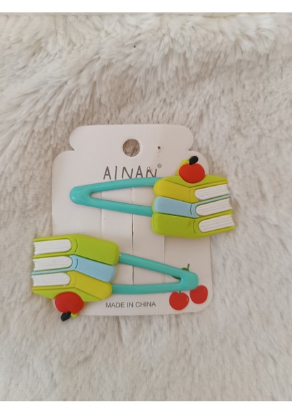 Sevimli Okul Konseptli Figürlü Kız Çocuk Çiftli Çıt Çıt Toka fiyatları