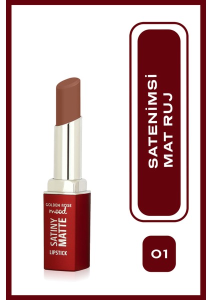 Mood Satiny Mat Ruj No:01 Bare Nude