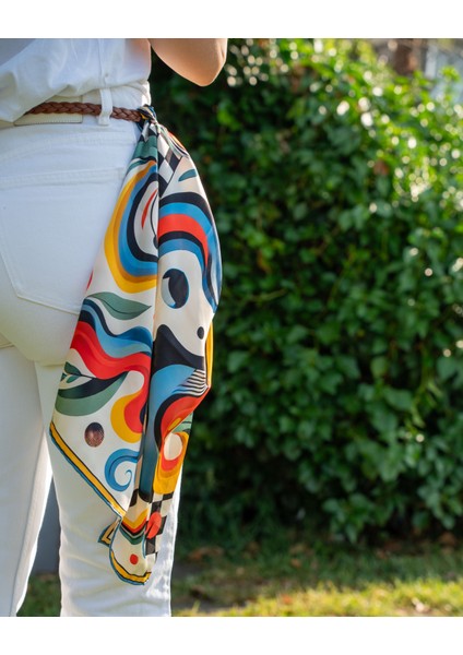 Bare Existence %100 Ipek Saten Kadın Fular