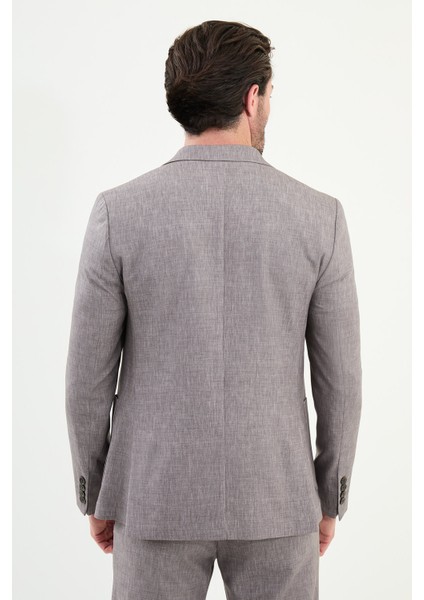 Kırçıllı Slim Fit Torba Cep Mono Yaka Erkek Takım Elbise fırsatları