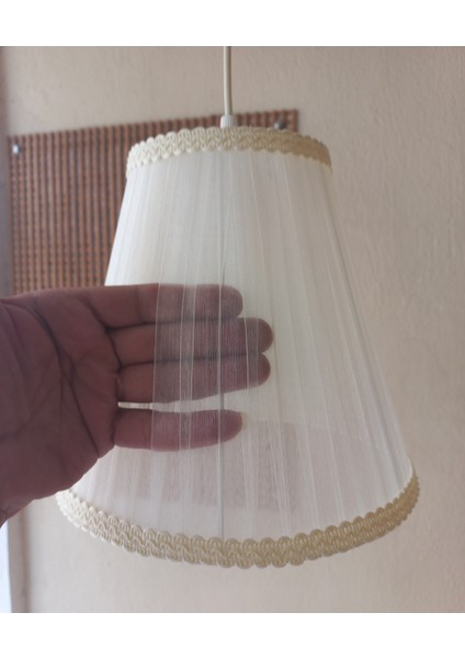 Krem Organze Avize M-83 Yatak Odası Çocuk Odası Genç ve Bebek Odası Avize Aydınlatma Sarkıt indirimleri