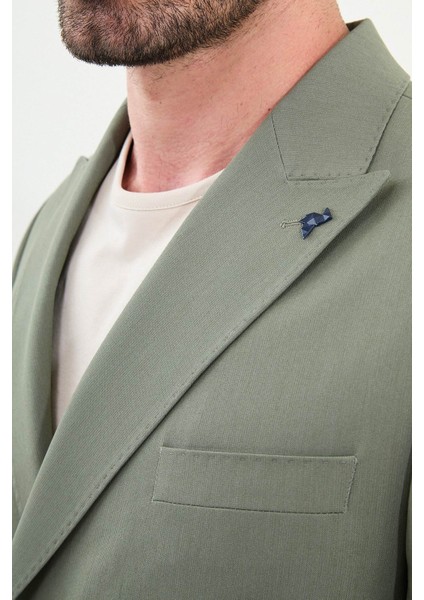 Düz Slim Fit Geniş Yaka Kruvaze Erkek Takım Elbise fiyatları