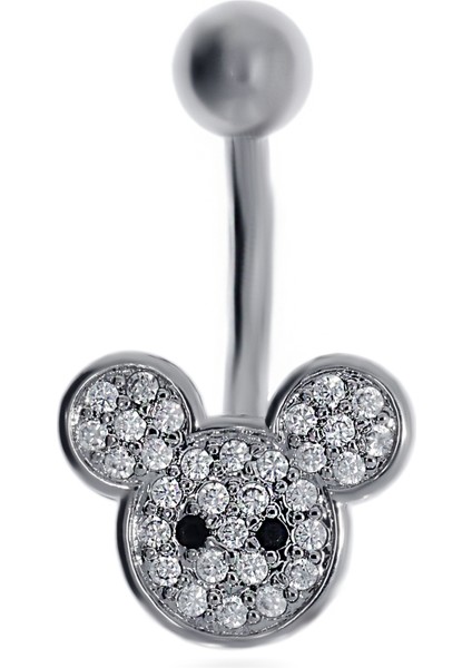 Kadın Mickey Model Çelik Piercing