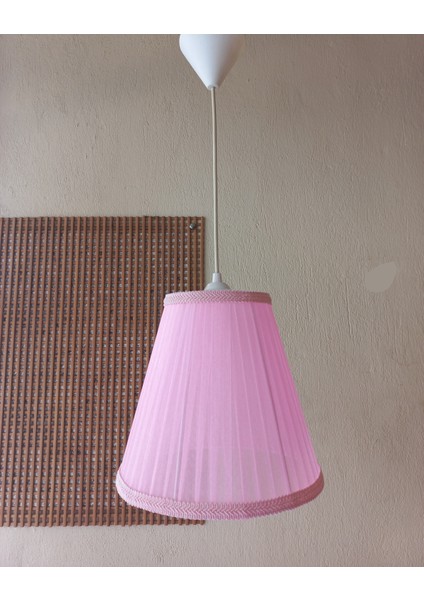 Pembe Organze Avize M-82 Yatak Odası Çocuk Odası Genç ve Bebek Odası Avize Aydınlatma Sarkıt