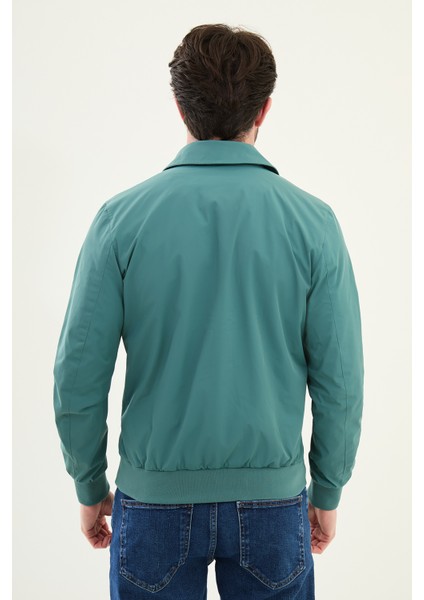 Düz Slim Fit Gömlek Yaka Çift Fermuar Erkek Mont indirimleri