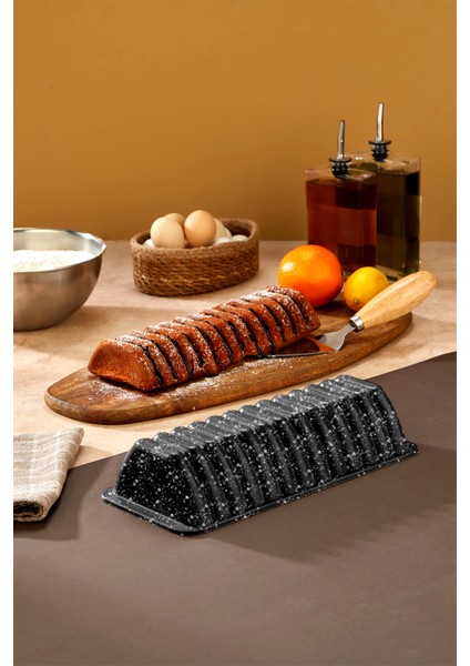 Liva Döküm Granit Kek Kalıbı Siyah 33 cm