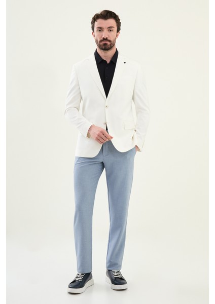 Düz Ekru Slim Fit Mono Yaka Keten Erkek Ceket modelleri