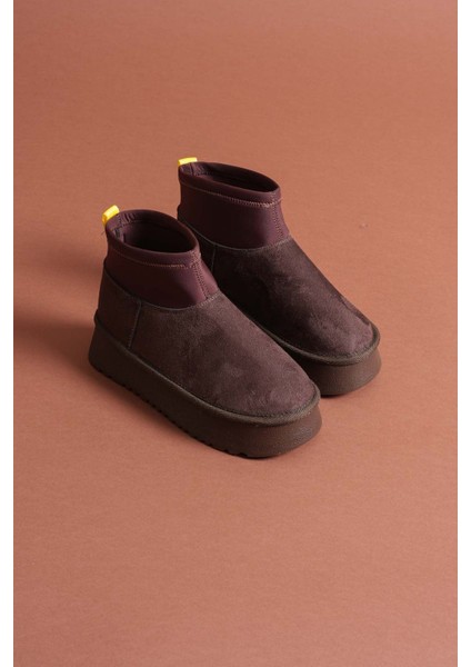 Mini Kalın Taban Içi Kürklü Streç Bot