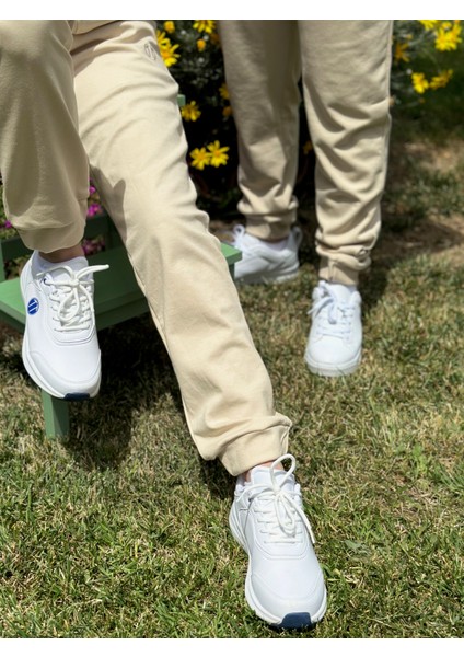 Double Face Modal Kumaş Fermuarlı Unisex Sweat&alt Krem Eşofman Takımı indirimleri