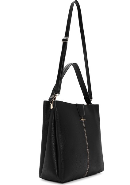 Kadın Siyah Uzun Askılı Çapraz Çanta 25WBD2113FT