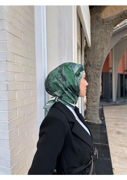 Tablo Desenli Eşarp Zümrüt fiyatları