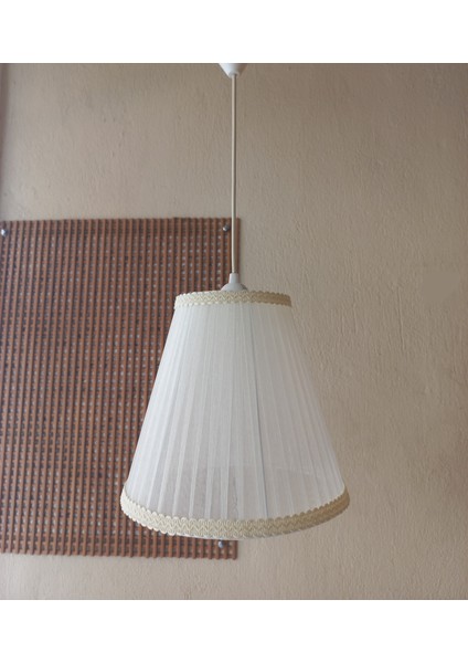 Krem Organze Avize M-81 Yatak Odası Çocuk Odası Genç ve Bebek Odası Avize Aydınlatma Sarkıt