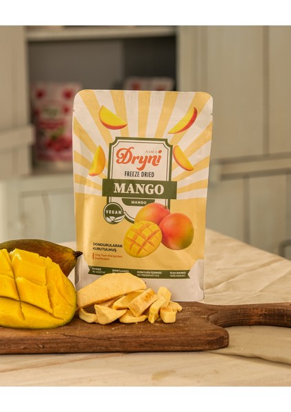 Freeze Dried Dryni Dondurularak Kurutulmuş Mango 20 G