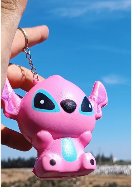 Sukuşi Oyuncak Kuromi- Stitch - Lilo 12 cm Kaliteli Sıkma Sukuşhi Anahtarlıklı Büyük Boy Sukushi