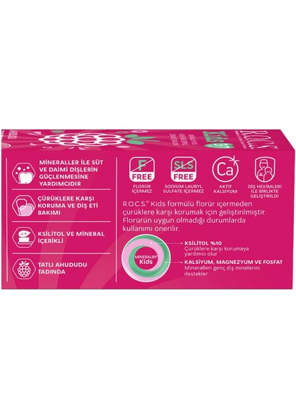 Ahududu Smoothie Aromalı, Florürsüz ve Doğal İçerikli Çürük Karşıtı Diş Macunu 3-7 Yaş Çocuklara Özel fırsatları