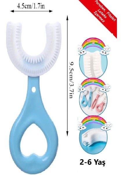 Maslord U Şekilli Silikon Bebek Diş Fırçası Mavi 2-6 Yaş – Organik, Diş Çıkarma Dönemine Uygun ve Hassas Temizlik indirimleri