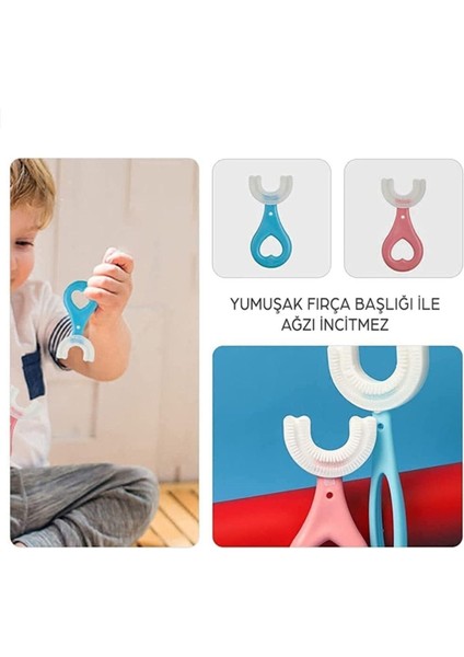 Maslord U Şekilli Silikon Bebek Diş Fırçası Mavi 2-6 Yaş – Organik, Diş Çıkarma Dönemine Uygun ve Hassas Temizlik