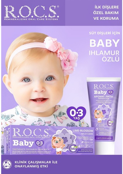 Baby Bebek Diş Macunu 45 ml – Ihlamur Özlü, Florürsüz, 0-3 Yaş, Diş Çıkarma Dönemine Özel Organik Silika Bazlı