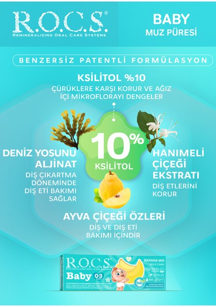 Baby Muz Aromalı Floridsiz Diş Macunu 45 ml – 0-3 Yaş Bebekler ve Hassas Diş Etleri İçin Nazik Doğal Formül fiyatları
