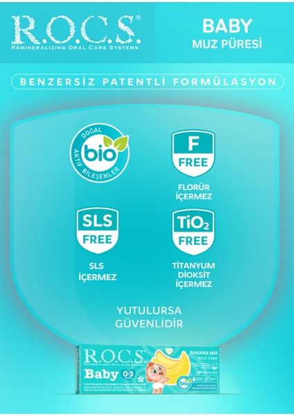 Baby Muz Aromalı Floridsiz Diş Macunu 45 ml – 0-3 Yaş Bebekler ve Hassas Diş Etleri İçin Nazik Doğal Formül fırsatları