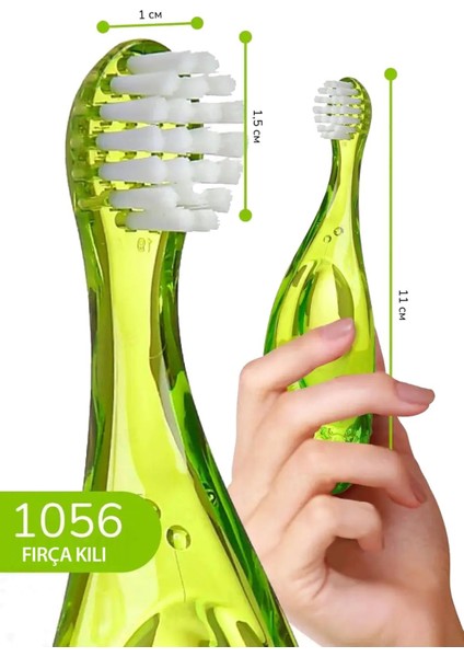 0-3 Yaş Bebek Diş Fırçası ve Zürafa Figürlü Flipper Saklama Kabı Seti – Yumuşak Silikon Kıllı, Hassas Diş Etleri İçin indirimleri