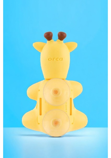 0-3 Yaş Bebek Diş Fırçası ve Zürafa Figürlü Flipper Saklama Kabı Seti – Yumuşak Silikon Kıllı, Hassas Diş Etleri İçin