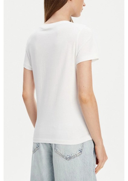 Pearls Kadın Beyaz Regular Fit T-Shirt W5YI40I3Z14-G011 modelleri