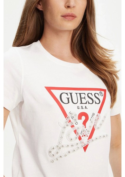 Pearls Kadın Beyaz Regular Fit T-Shirt W5YI40I3Z14-G011 fırsatları