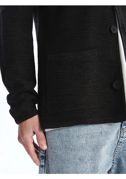 Xsıde Siyah Slim Fit Şal Yaka Erkek Triko Hırka fırsatları