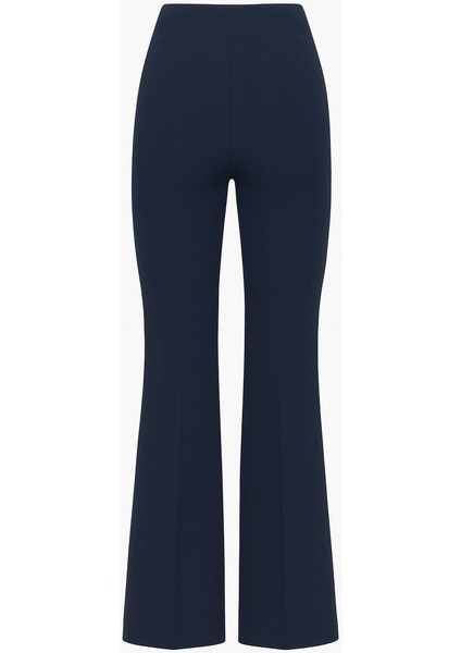 Lacivert Rahat Kesim Tam Kalıp Ispanyol Paça Pantolon fiyatları