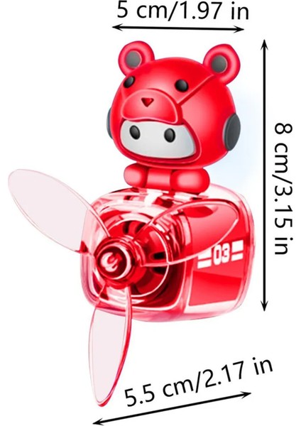 Pervaneli Klima Süsü Oto Koku Klipsi Kırmızı Pilot Hava Ferahlatıcı Maskot