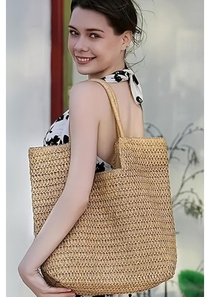 Kare Formlu Omuz Çantası Kahve