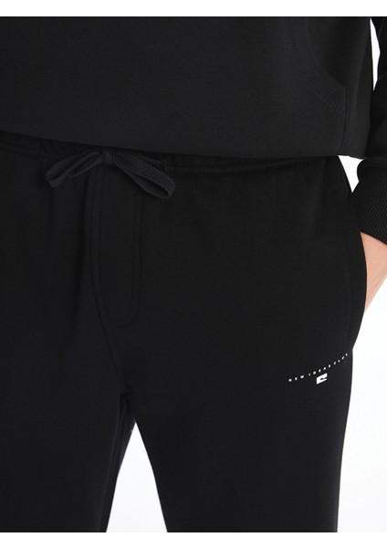 Xsıde Siyah Rahat Kalıp Erkek Kalın Jogger Eşofman Altı modelleri