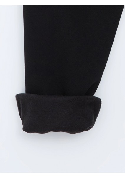 Xsıde Siyah Rahat Kalıp Erkek Kalın Jogger Eşofman Altı