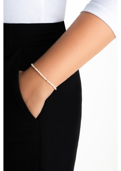 Doğal Inci Taşlı 18 cm 14 Ayar Sarı Altın Bileklik fırsatları