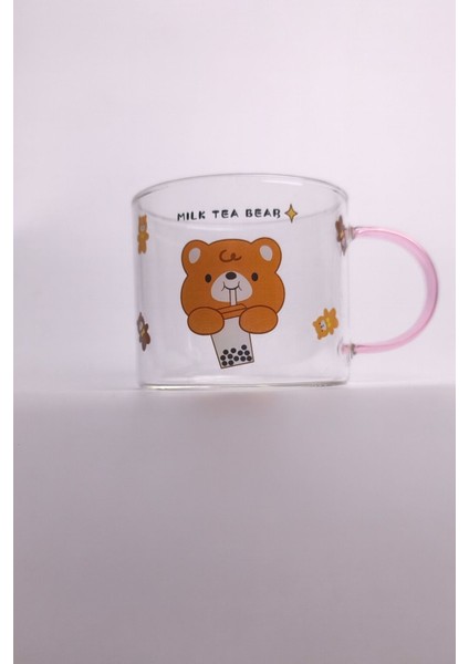 Milk Tea Bear Borosilikat 500 ml Kupa