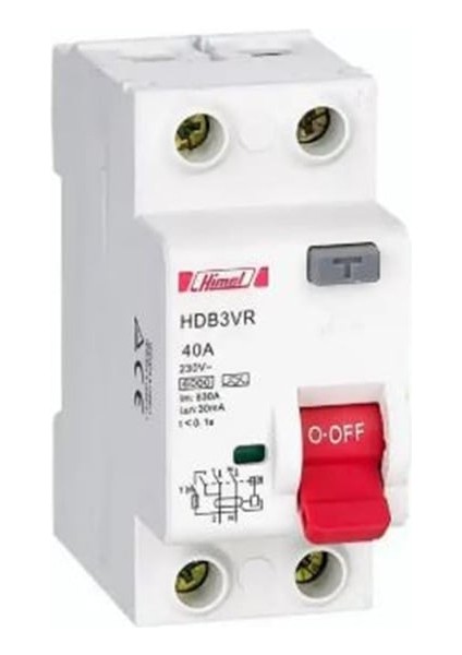 HML-HDB3VR240SC 6ka 30MA 40 A 1p+N Kaçak Akım Rölesi
