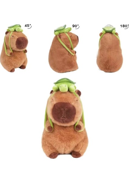 Kaplumbağa Sırt Çantalı Sevimli Capybara Peluş Oyuncak 25 cm modelleri