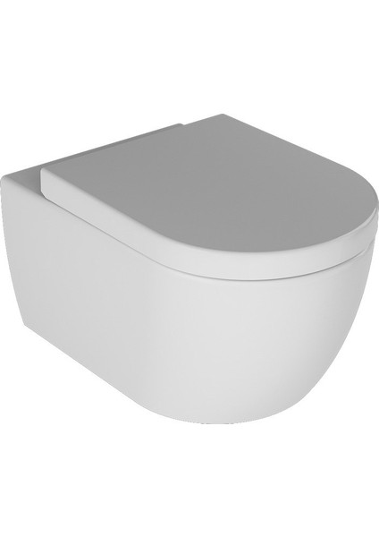 Quarter Bath Deep Q Rimless Beyaz Asma Klozet 70DE03054 Kapaksız