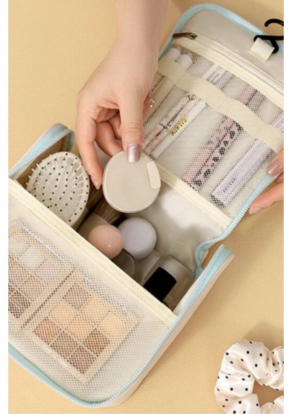 Garnili Mint Makyaj Çantası