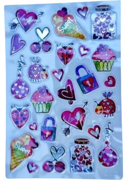 Puffy Kalp Serisi Çıkartma, Sticker fiyatları